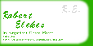robert elekes business card