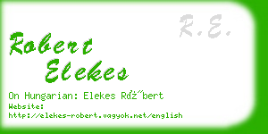 robert elekes business card